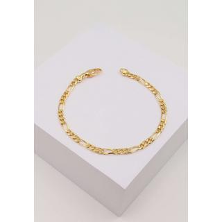 MUAU Schmuck  Bracelet Figaro Gelbgold 750, 19cm, 4mm 