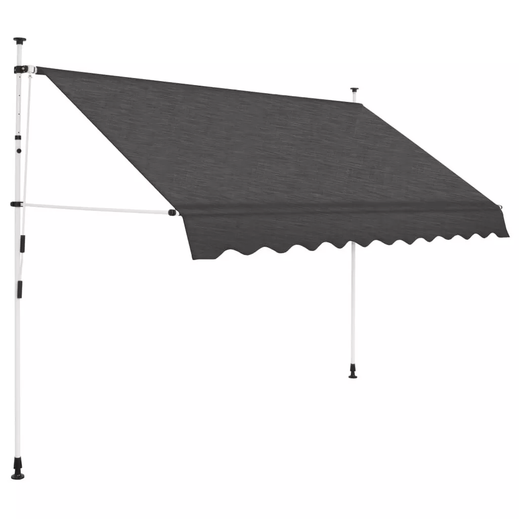 Tenda Da Sole Retrattile Manuale 300 Cm Antracite - Vidaxl