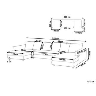 Beliani Ecksofa aus Polyester Modern LILVIKEN  