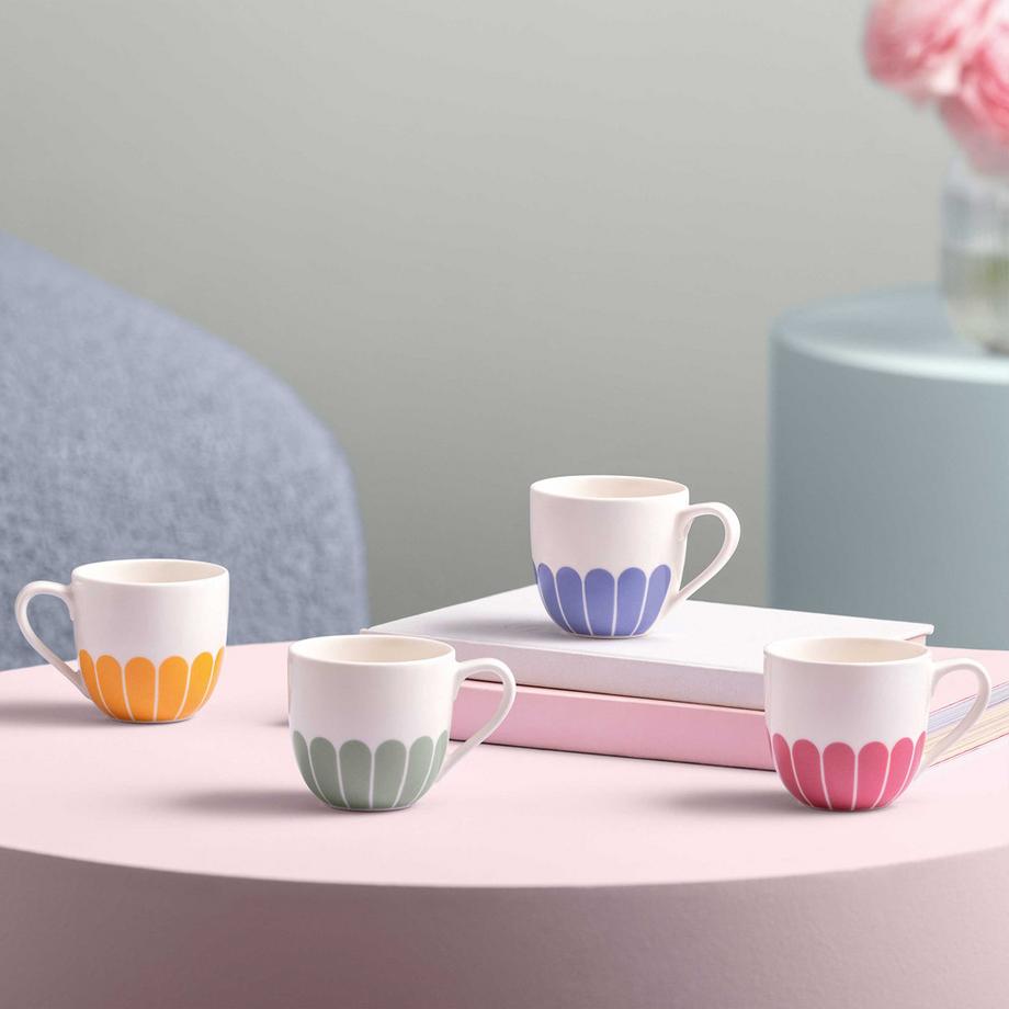 Villeroy&Boch Tasse à expresso, 4 pcs Fleur couleur  