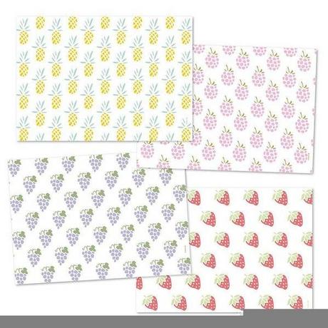 trendform Sets de table en papier TUTTI FRUTTI 4 x 12 feuilles  