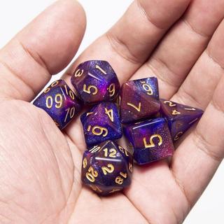 Gameloot  Dés pour plateau et jeux de rôle - violet foncé - 7 pcs 