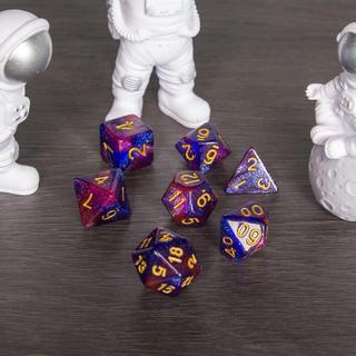 Gameloot  Würfel für Brett- und Rollenspiele - dunkelviolett - 7 Stk 