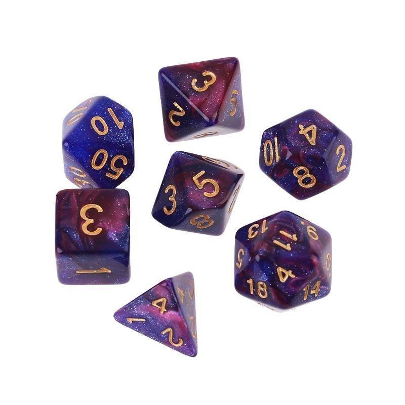 Gameloot  Dés pour plateau et jeux de rôle - violet foncé - 7 pcs 