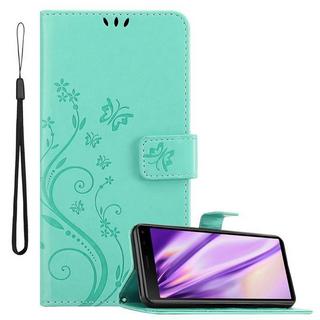 Cadorabo  Housse compatible avec Sony Xperia 8 - Coque de protection au design floral avec fermeture magnétique, fonction de support et emplacements pour cartes 