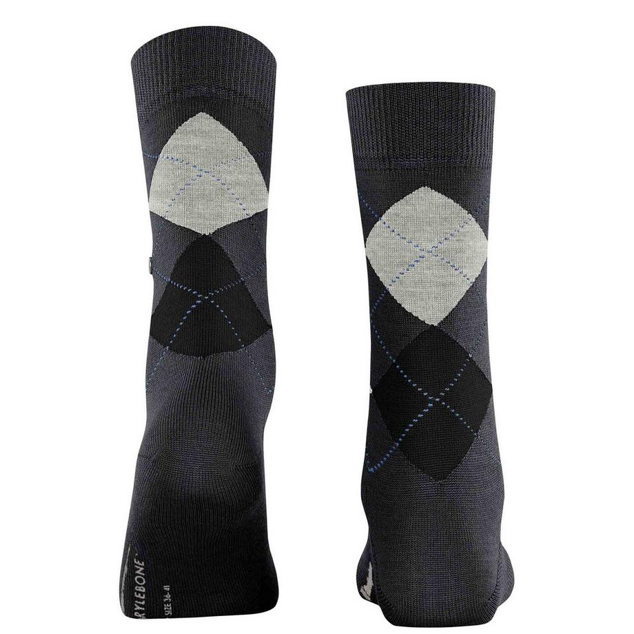 Burlington Marylebone Rautenmuster Socken 2er Pack  