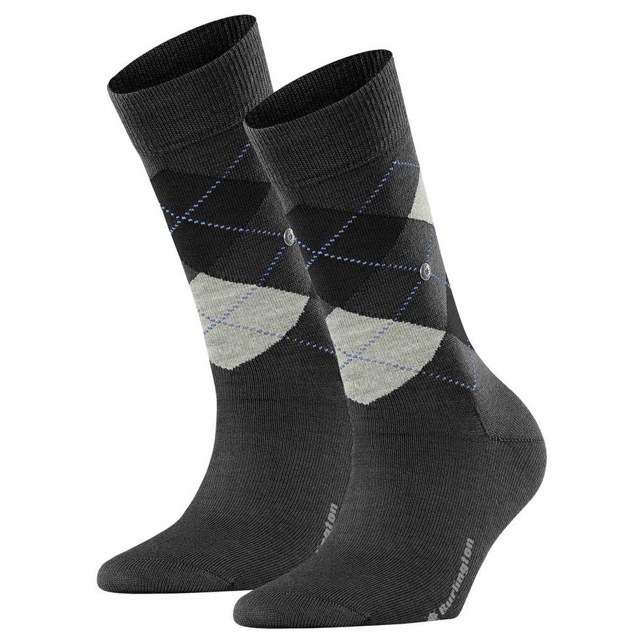 Burlington Marylebone Rautenmuster Socken 2er Pack  