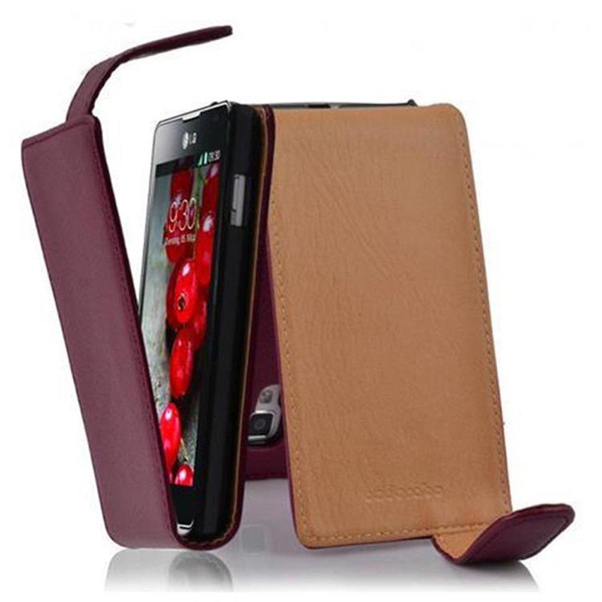 Cadorabo  Housse compatible avec LG OPTIMUS L7 II - Coque de protection au design flip en similicuir structuré 