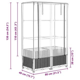 VidaXL letto rialzato Polipropilene  