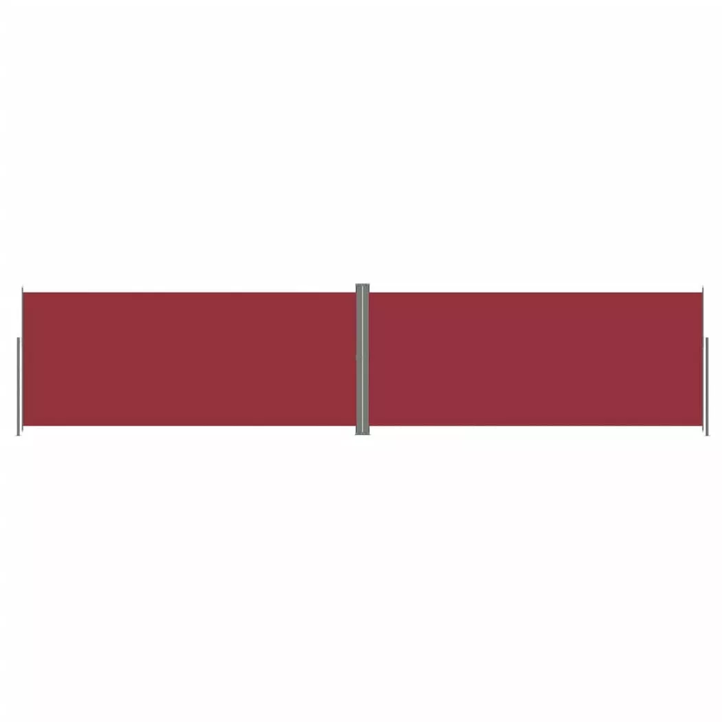 vidaXL Seitenmarkise Ausziehbar Rot 220x1000 cm