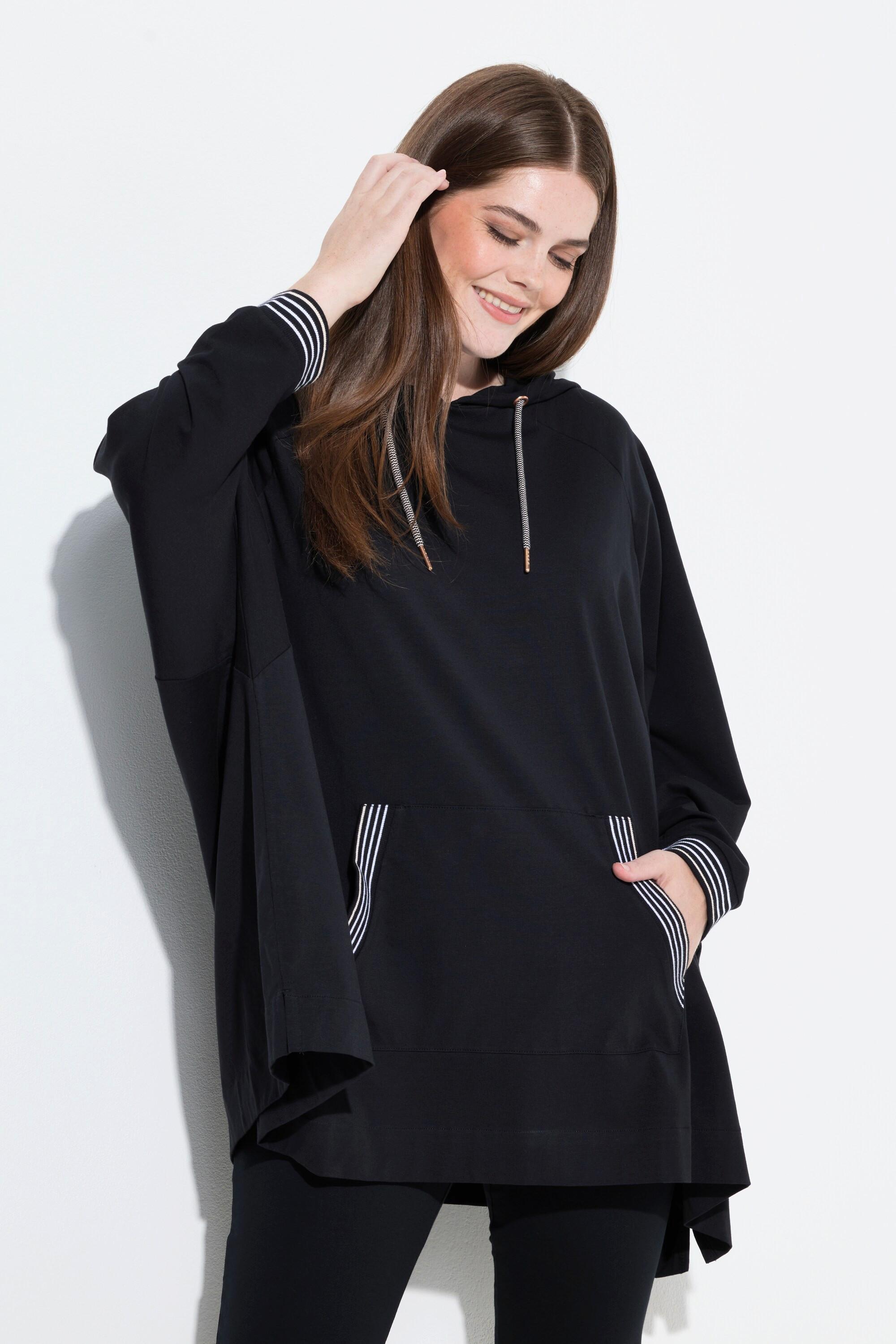 Ulla Popken Poncho Loungewear Oversize Cappuccio Maniche Lunghe  