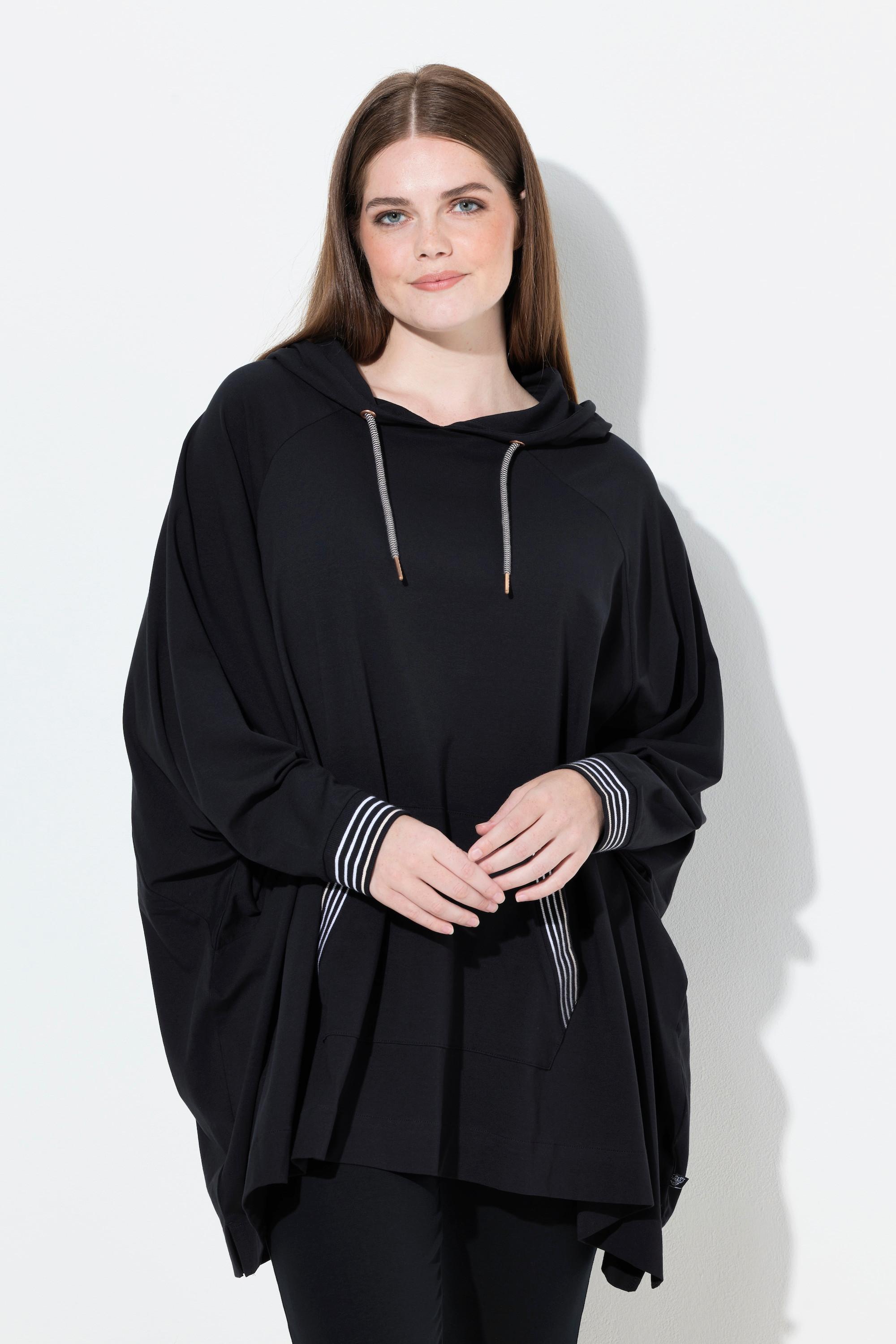 Ulla Popken Poncho Loungewear Oversize Cappuccio Maniche Lunghe  