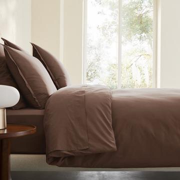 Housse de couette en percale de coton lavé