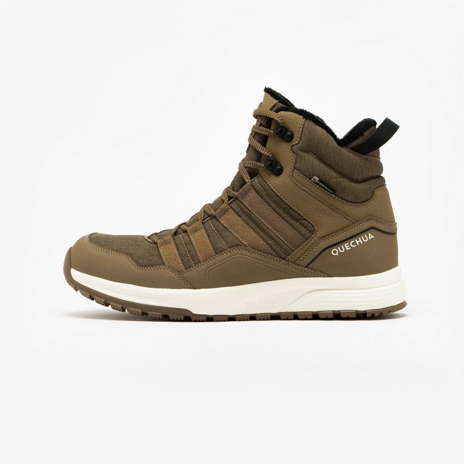 Chaussures de randonnée chaudes et imperméables homme, NH500 Mid marron