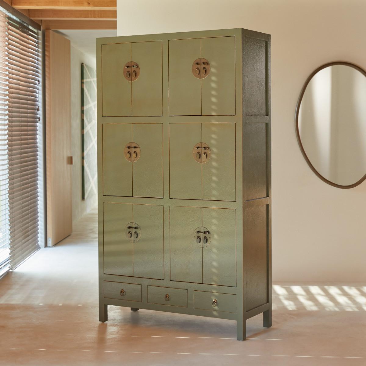 Tikamoon Armoire de rangement en pin Qing  