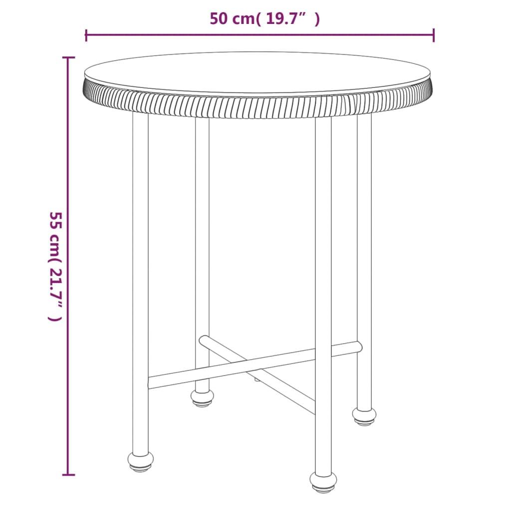 VidaXL Table de salle à manger acier  