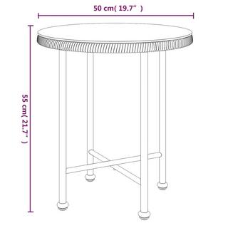 VidaXL Table de salle à manger acier  