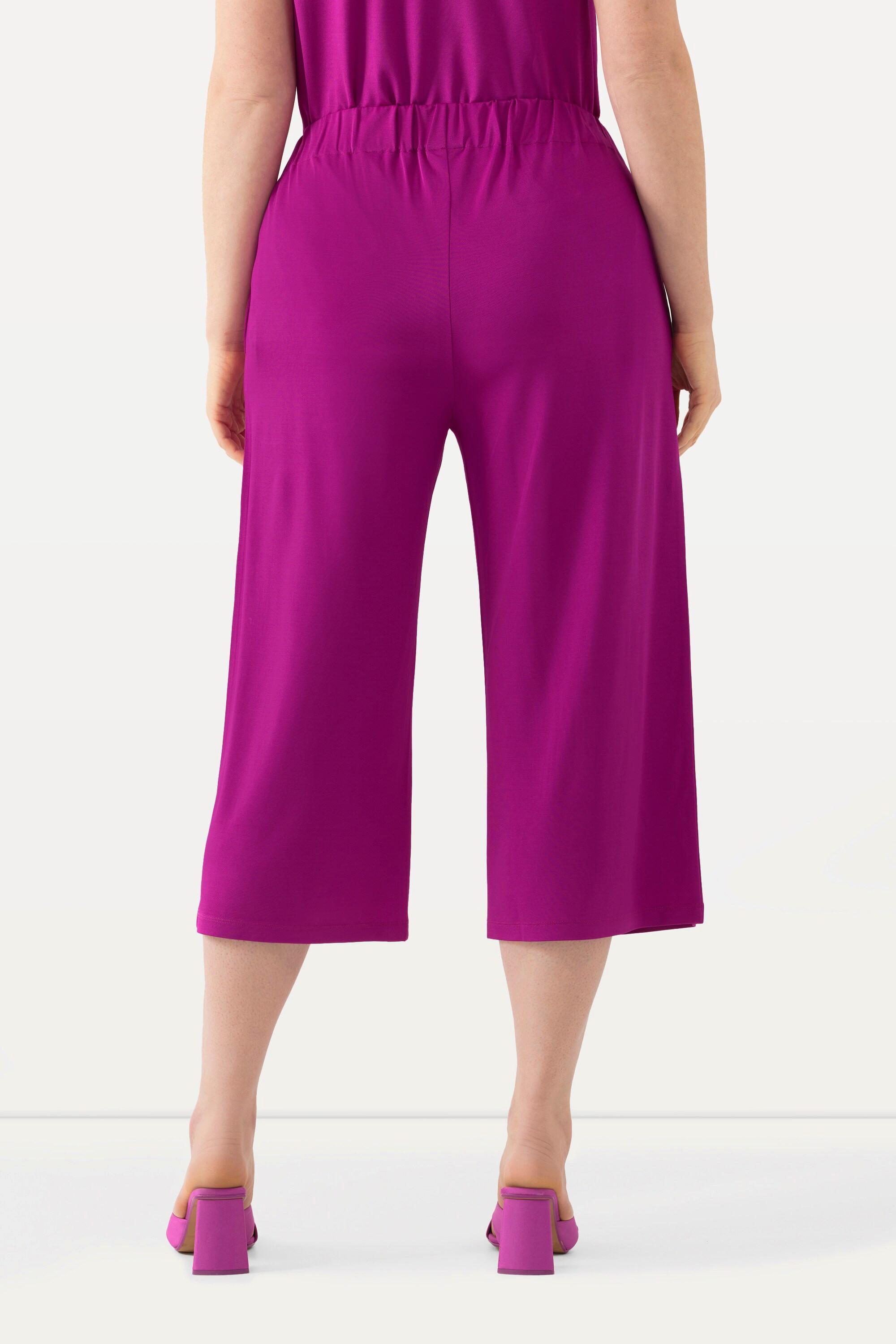 Ulla Popken  Slinky-Culotte, wadenlang, weites Bein, Elastikbund 