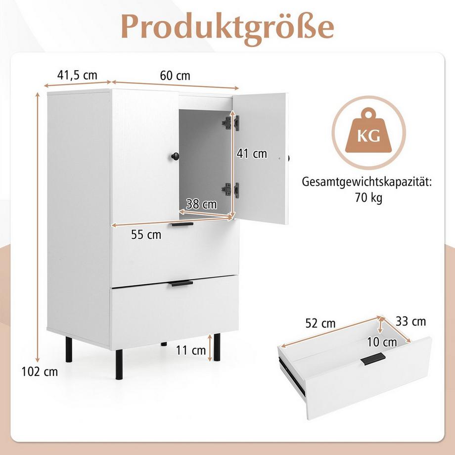 Northix Sideboard mit Schubladen und Türen  