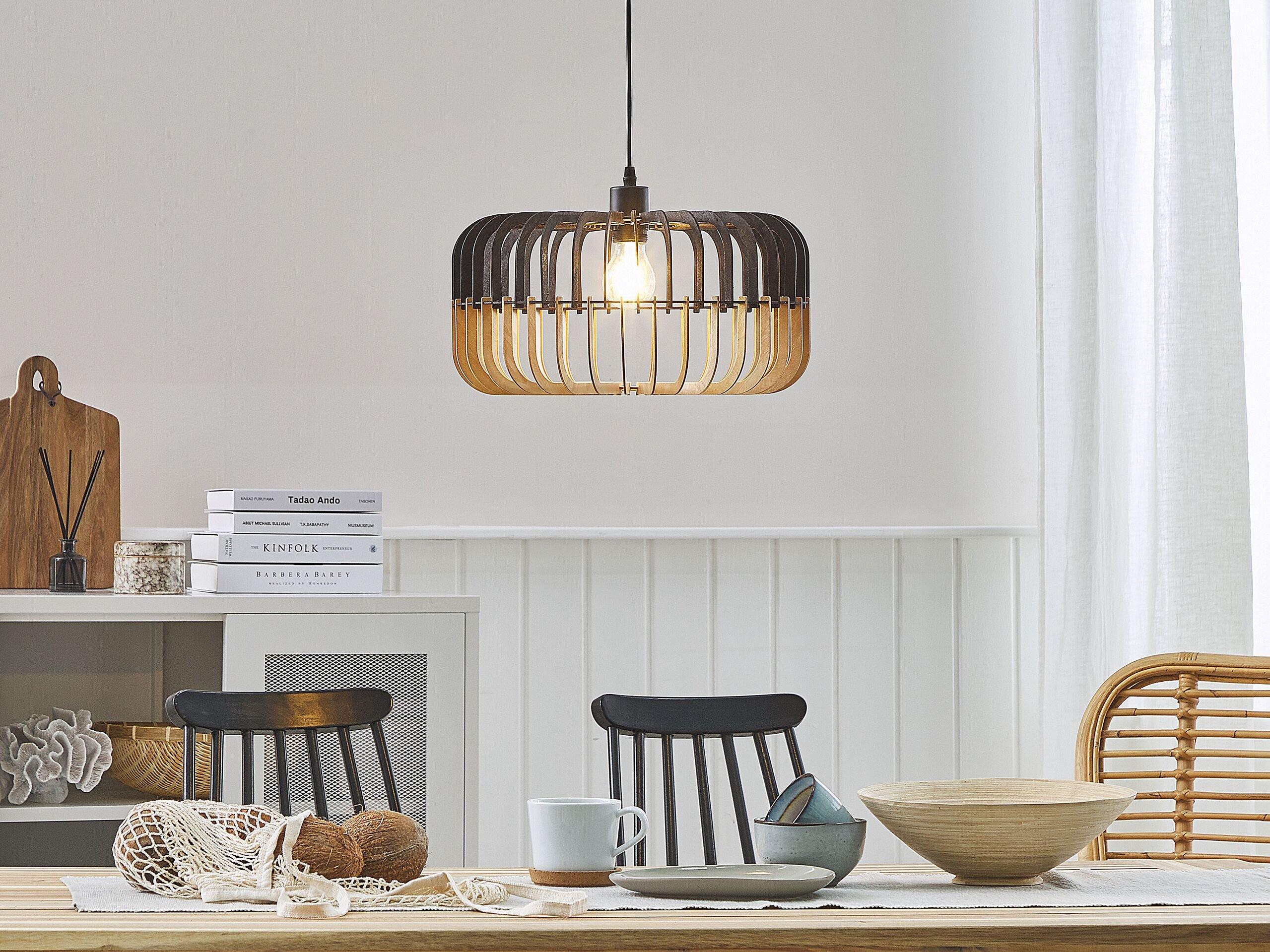 Beliani Lampe suspension en Contreplaqué Boho SOUS  