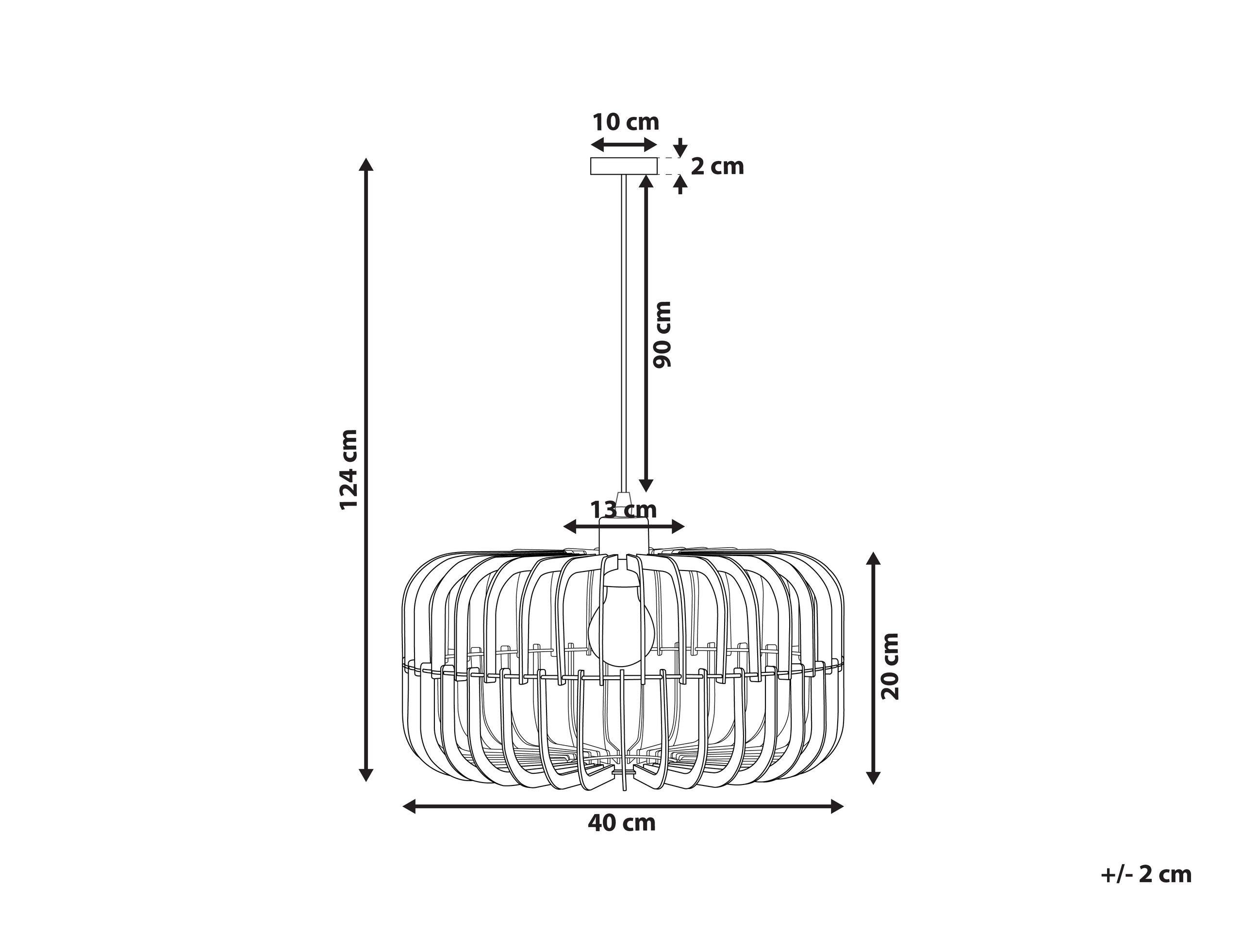 Beliani Lampe suspension en Contreplaqué Boho SOUS  