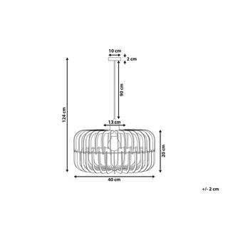 Beliani Lampe suspension en Contreplaqué Boho SOUS  