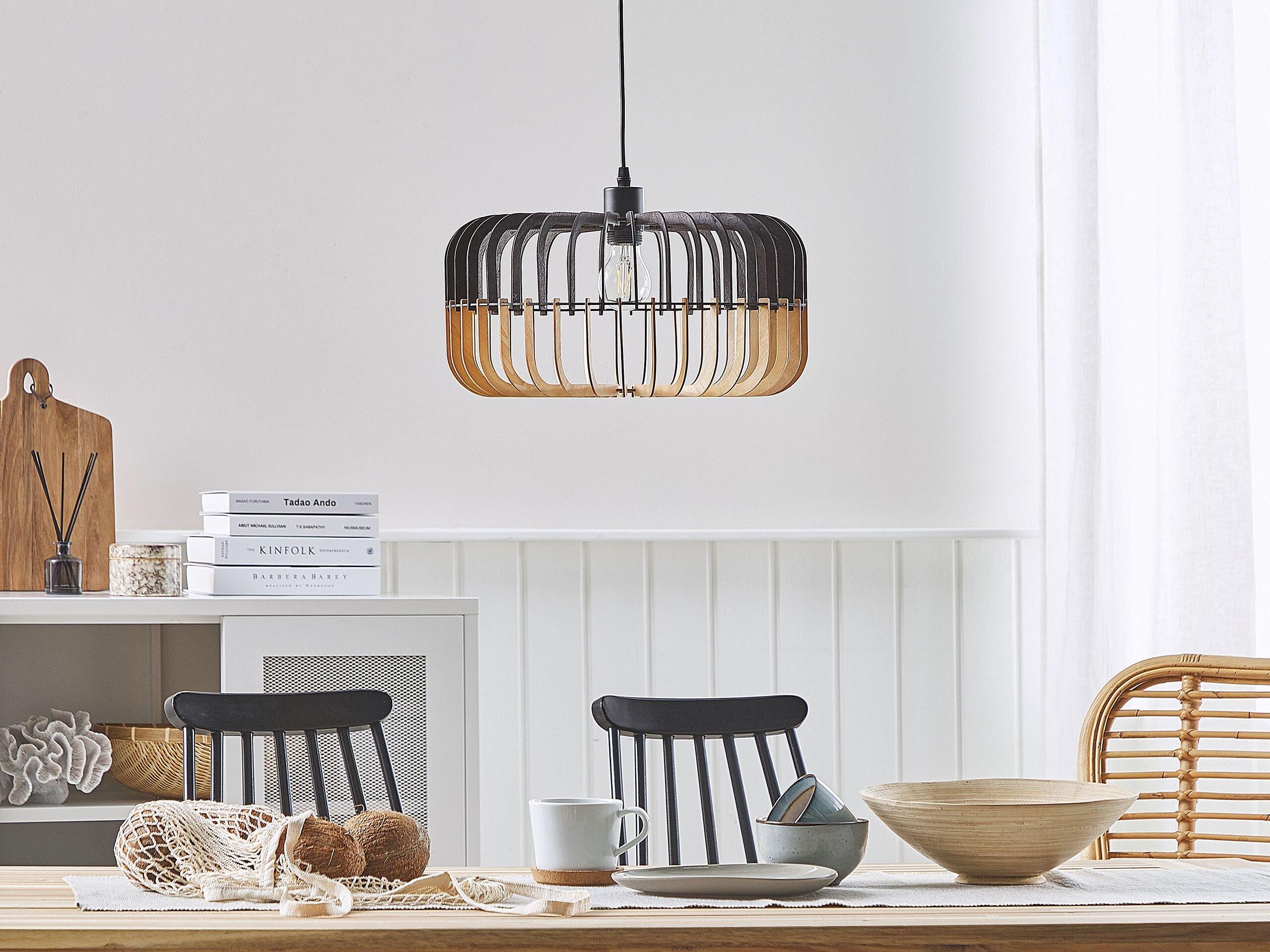 Beliani Lampe suspension en Contreplaqué Boho SOUS  