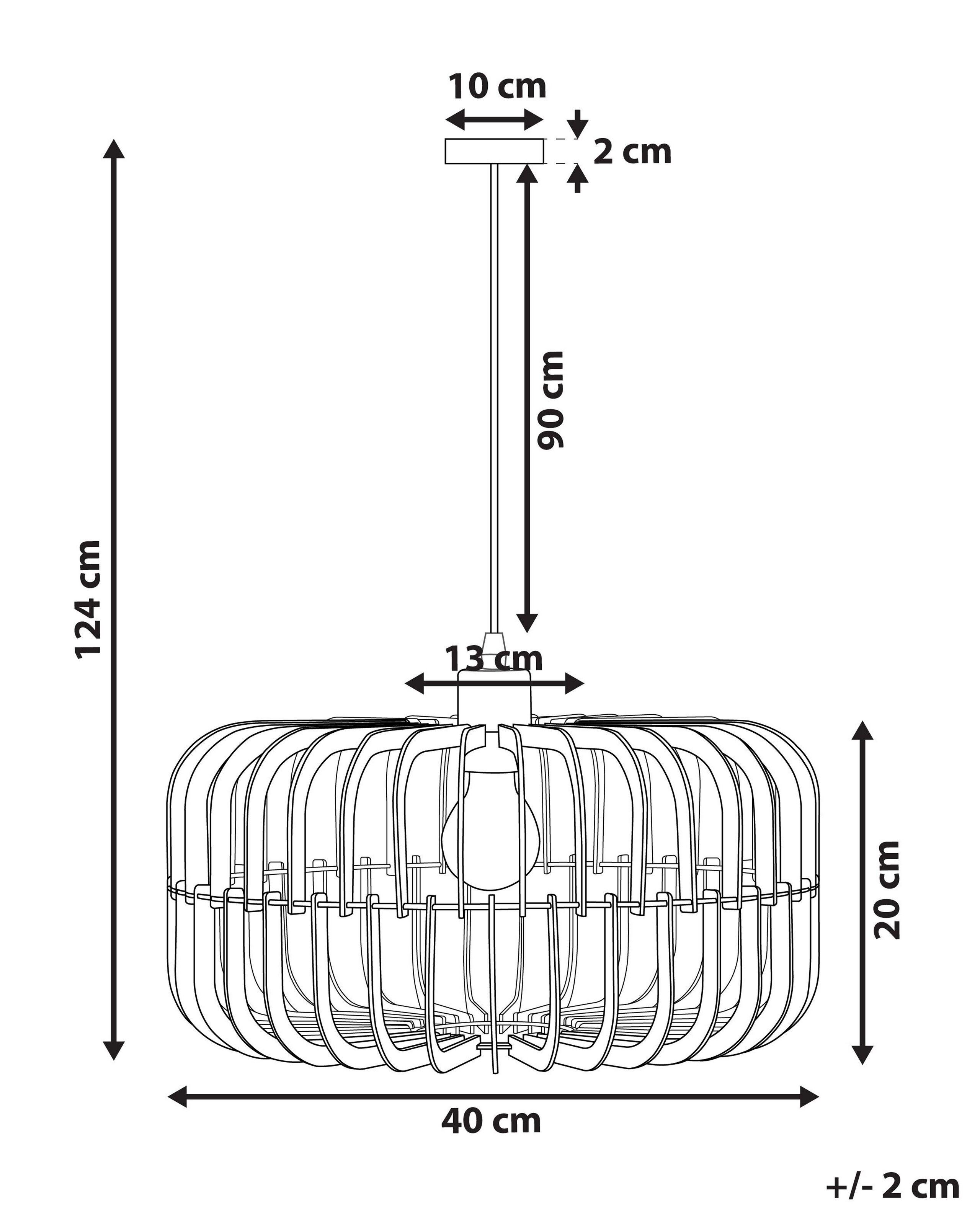 Beliani Lampe suspension en Contreplaqué Boho SOUS  