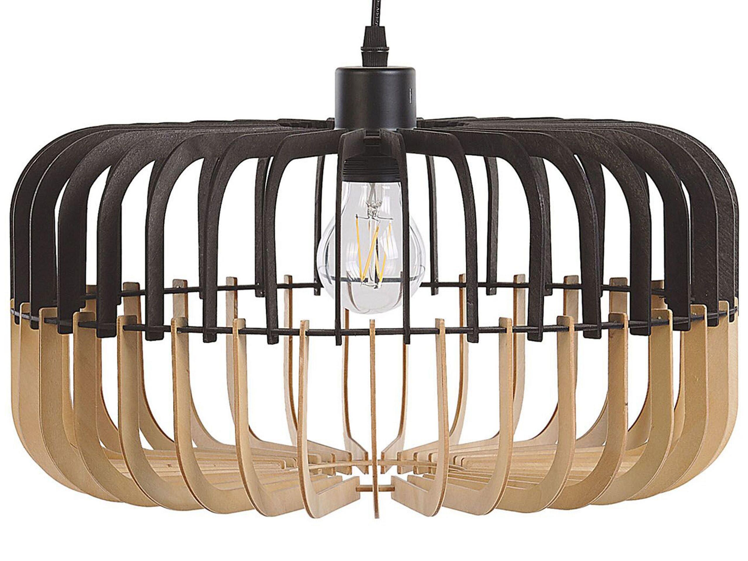 Beliani Lampe suspension en Contreplaqué Boho SOUS  