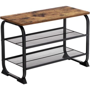 Schuhbank Holzoptik Vintage Braun