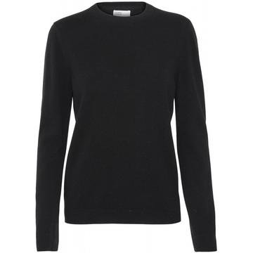 Pull col rond en laine femme  light merino deep black