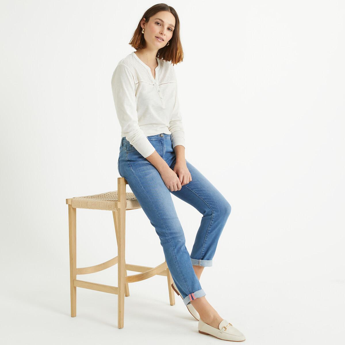La Redoute Collections Jeans Regular Fit Straight Leg Denim Stretch  