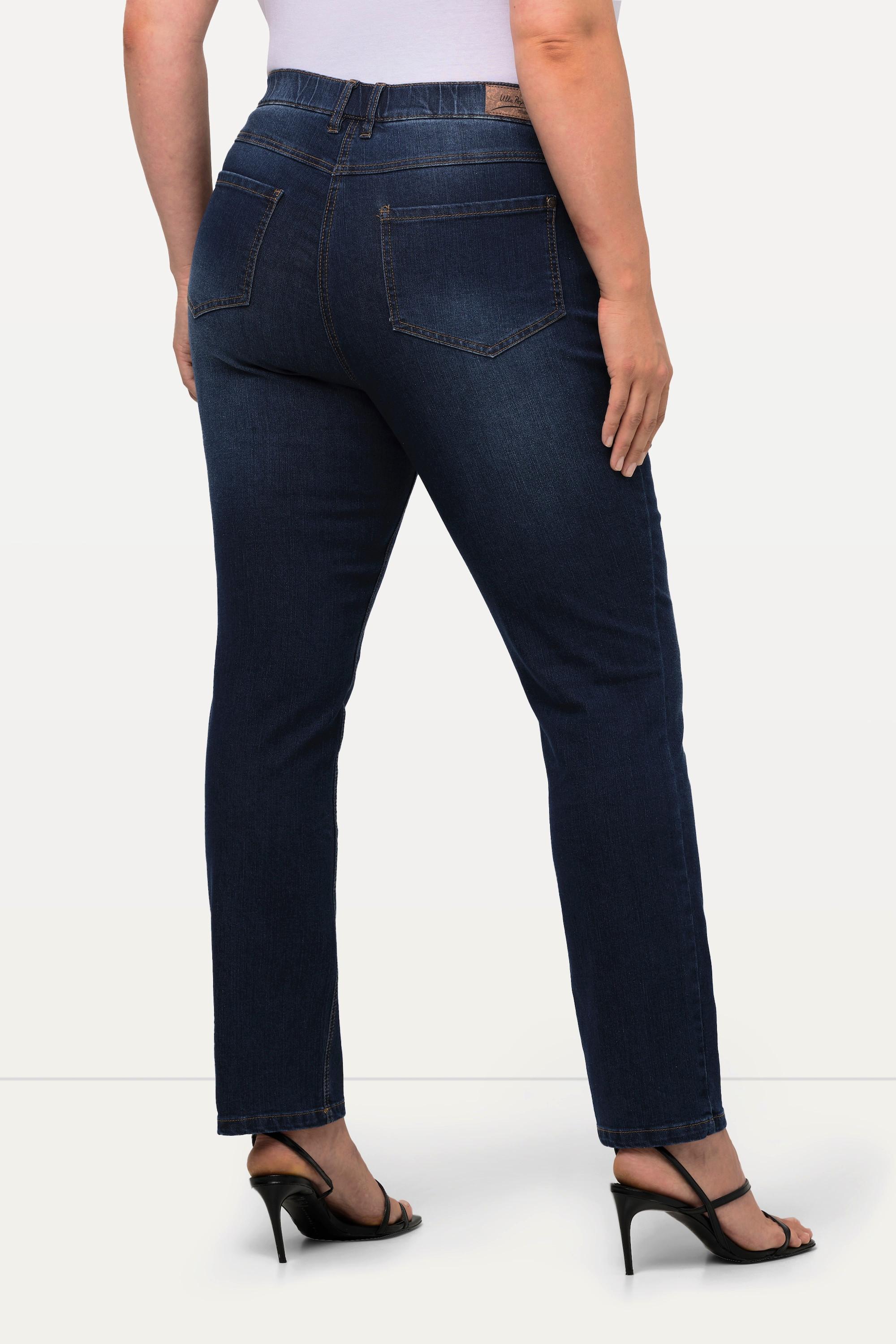 Ulla Popken Jeans Sammy Slim Fit 5 tasche con vita comoda  