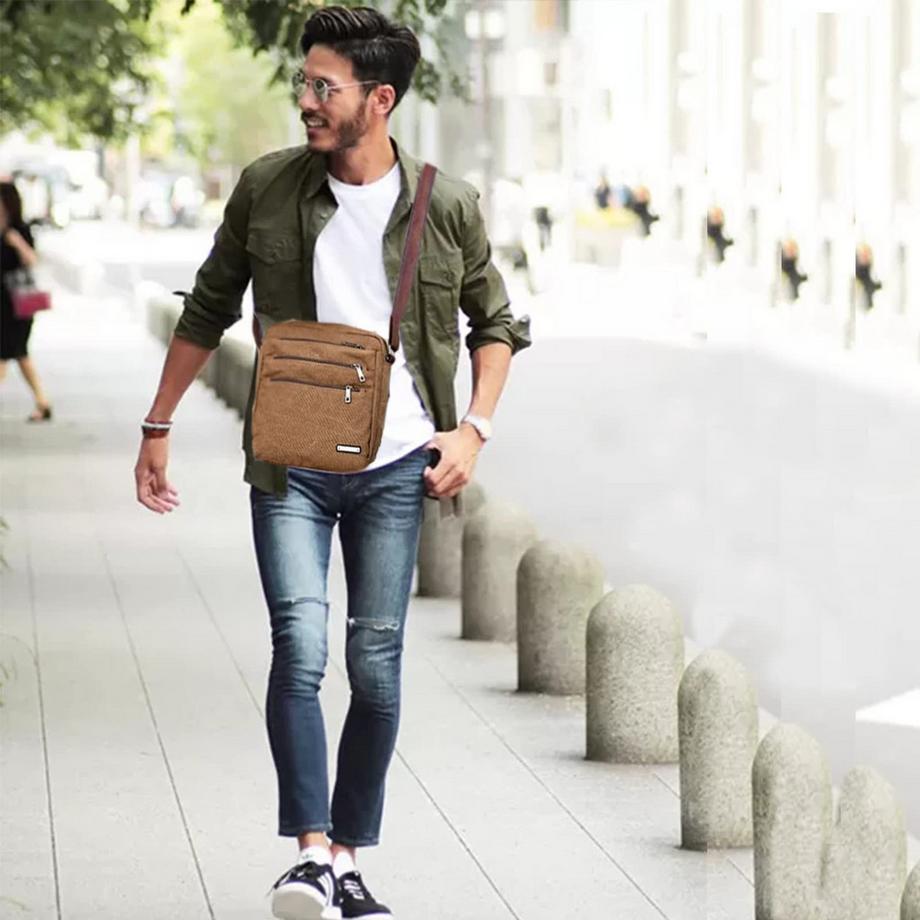 Only-bags.store Petit Sac Bandoulière Vintage en Toile  