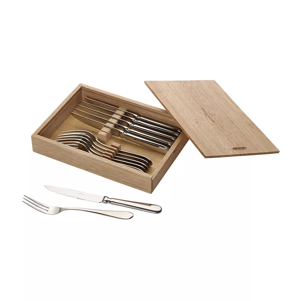 Villeroy & Boch Besteck-Set "Steakbesteck Oscar 12er Set silber"