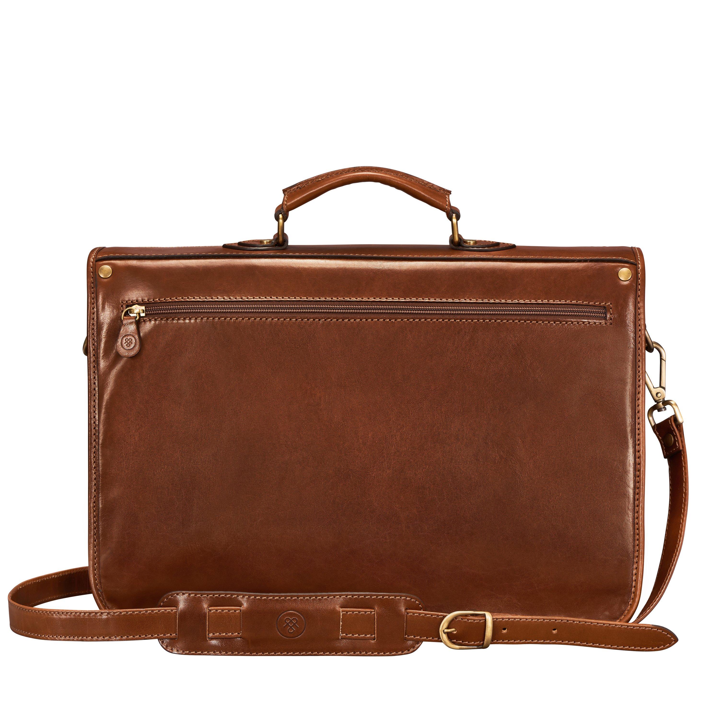 Maxwell Scott  Loreto Large - Business 17’’ Laptop Satchel 