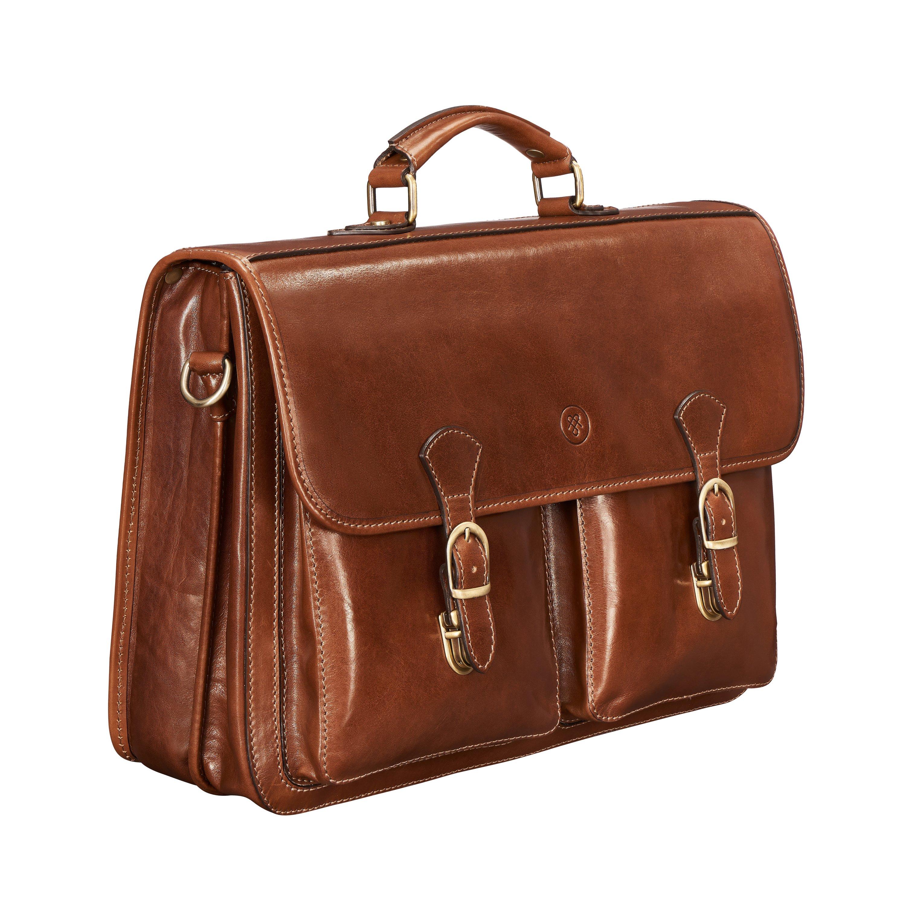 Maxwell Scott  Loreto Large - Business 17’’ Laptop Satchel 