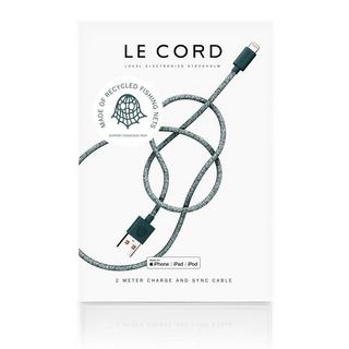 Le Cord  Ghost Net 2.0  (USB-A to Lightning) - Green 