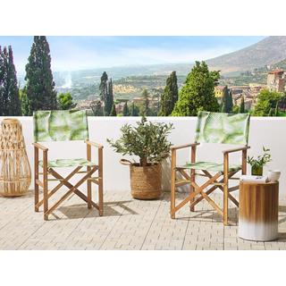 Beliani Lot de 2 chaises de jardin en Tissu Moderne CINE  