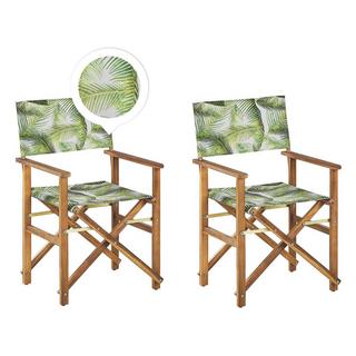 Beliani Lot de 2 chaises de jardin en Tissu Moderne CINE  