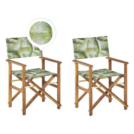 Beliani Lot de 2 chaises de jardin en Tissu Moderne CINE  