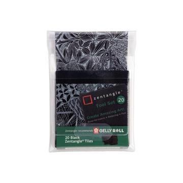 SAKURA Zentangle Tiles Z20TBGB 20 Stück schwarz