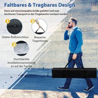 Northix Tonnelle pliante 3 m x 3 m grand auvent pliable bleu avec sac de transport avec réglage en hauteur sur 3 niveaux  