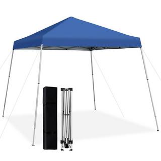 Northix Tonnelle pliante 3 m x 3 m grand auvent pliable bleu avec sac de transport avec réglage en hauteur sur 3 niveaux  