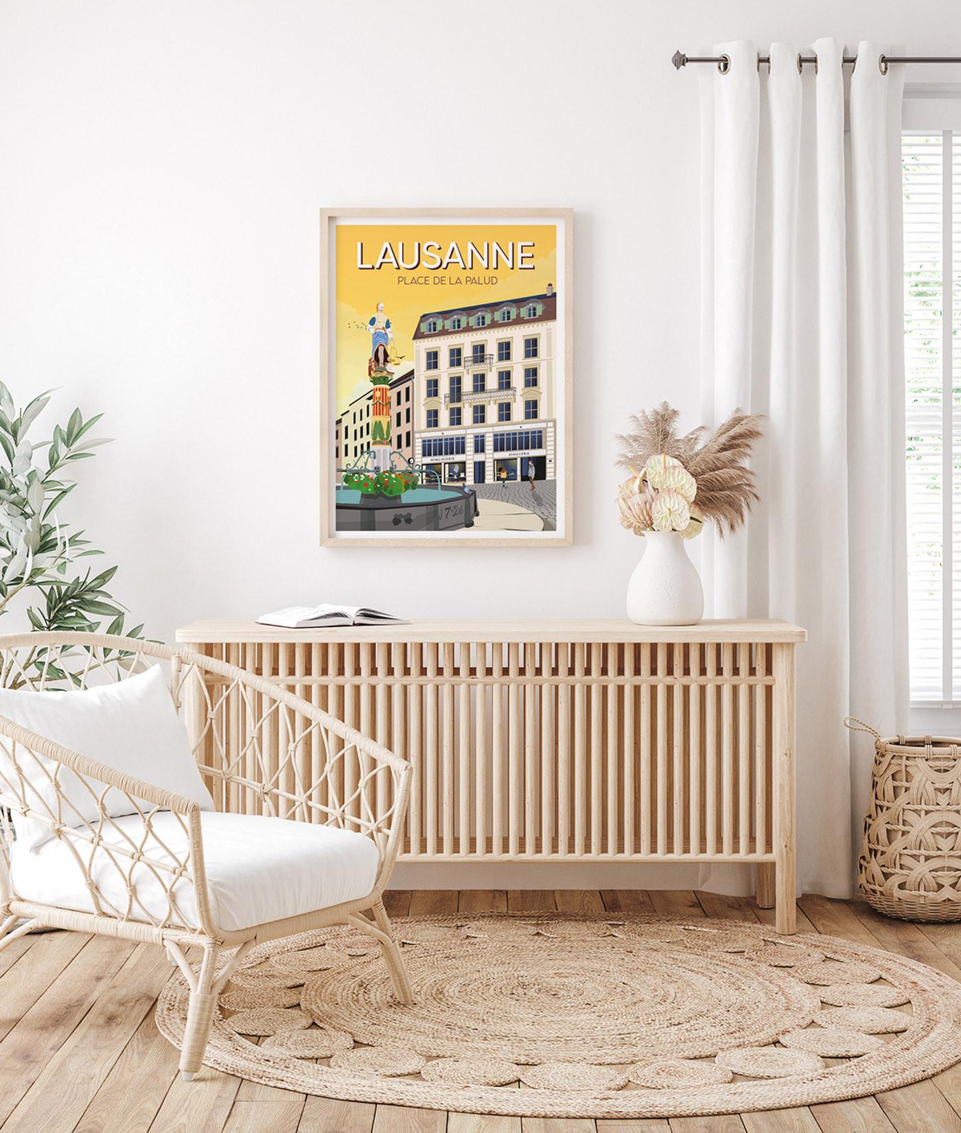 La-Jonx Lausanne - Place de la Palud - Poster  