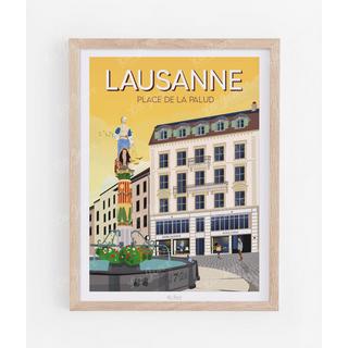 La-Jonx Lausanne - Place de la Palud - Poster  