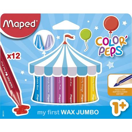 MAPED  Maped CRAYONS CIRE JUMBO COLOR PEPS X12 BTE CARTON 