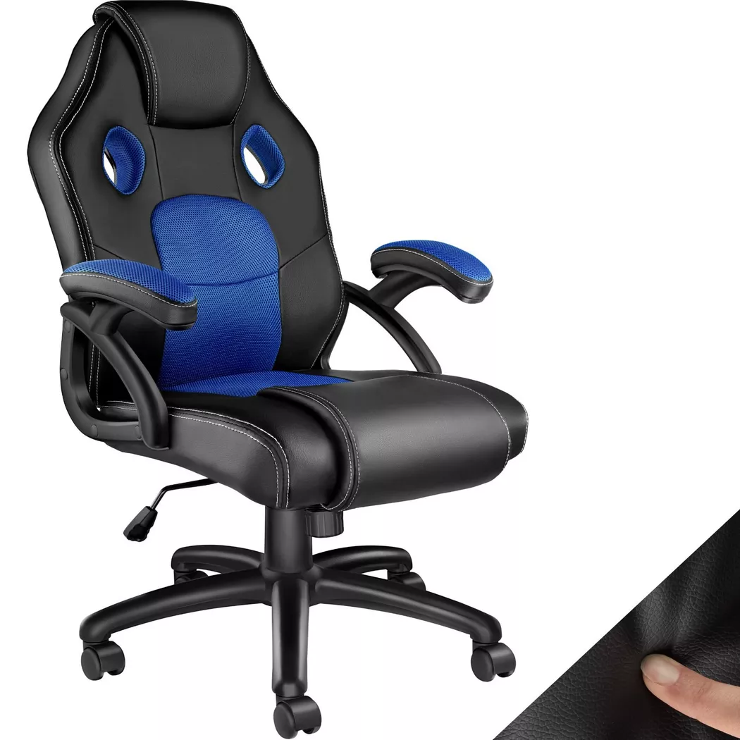 Tectake – Bürostuhl Mike, 68cm, Blau