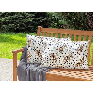 Beliani Lot de 2 coussins en Polyester Moderne ARENZANO  