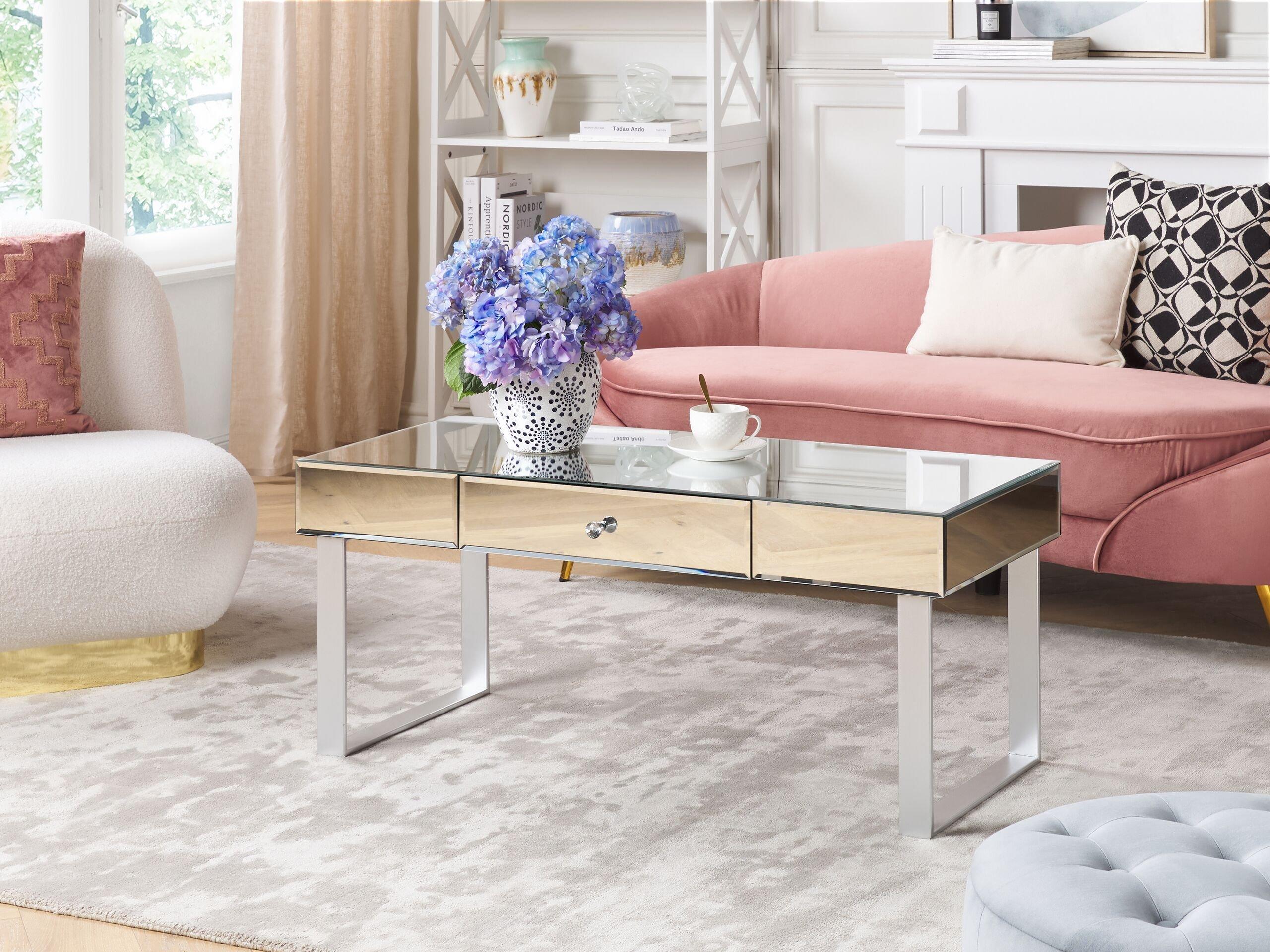 Beliani Table basse en Verre Glamour NESLE  